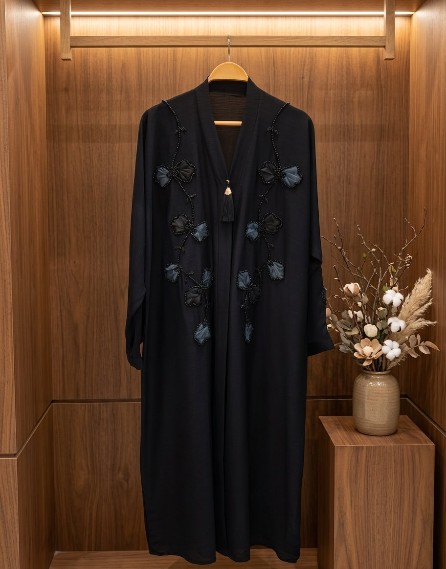 Midnight Blossom Abaya