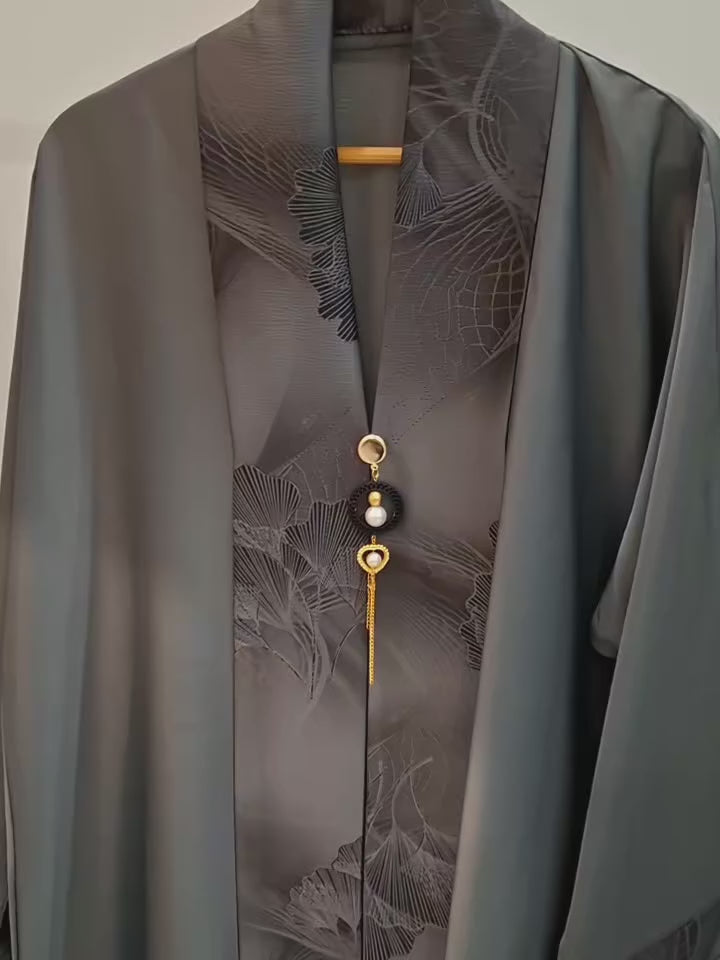 Silver Serenity Abaya